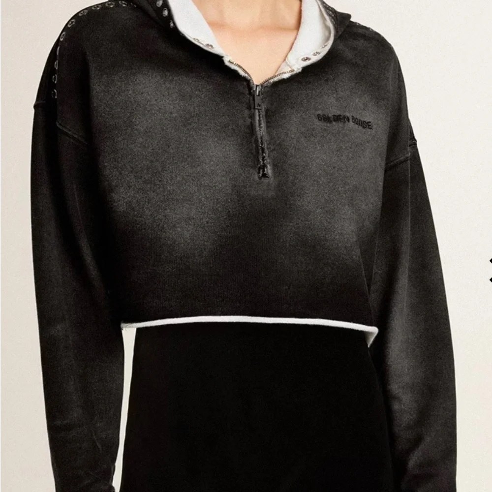 Golden Goose Gray cropped sweatshirt with a lived-in effect - Picture 5 of 5